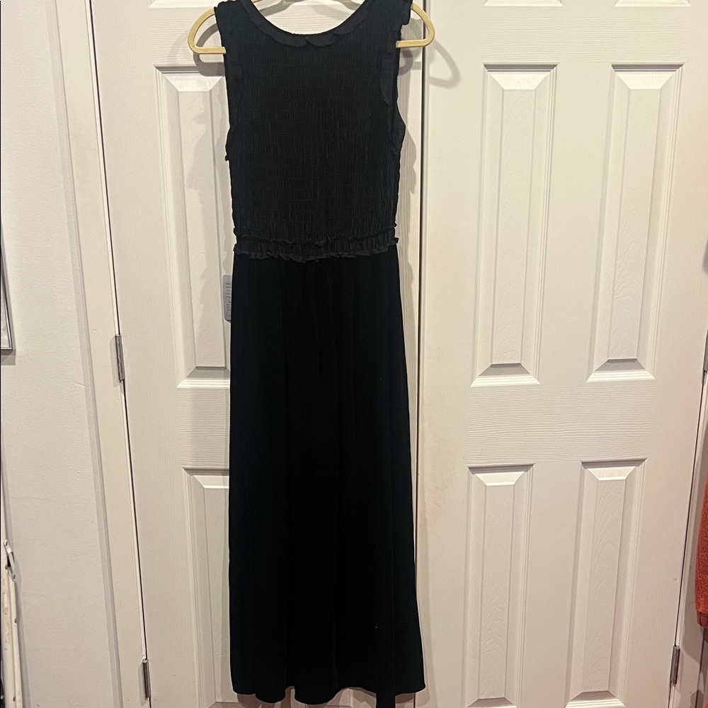 NWT-Max Studio Black Sleeveless velvet Maxi Dress - Picture 8 of 10